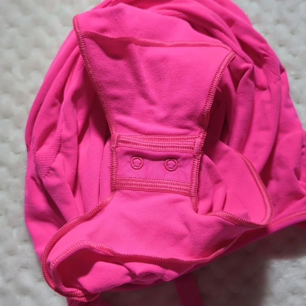 Skims Sculpting Bodysuit Brief With Snaps in Flamingo Pink - Picture 9 of 9